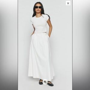 NWOT Reformation Lucy Skirt in White!